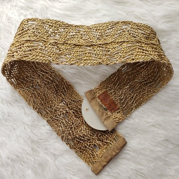 Vintage Susan Riedweg Braided Woven Wide Belt 90\'s 80\'s Boho Art-to-Wear Artisan main image 11
